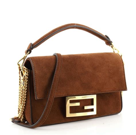 fendi pochette donna|fendi suede baguette bag.